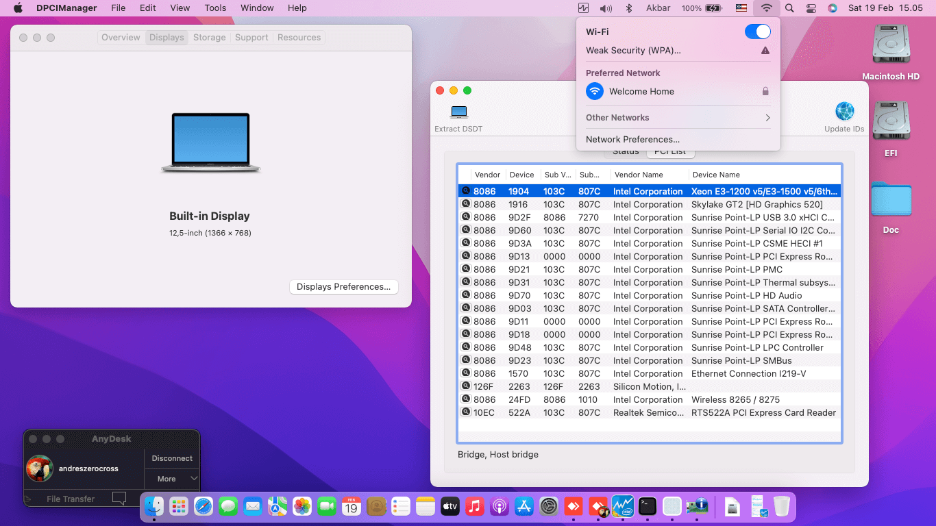HP EliteBook 820 G3 7th [SkyLake   Intel HD 520 + I2C]   OpenCore 2